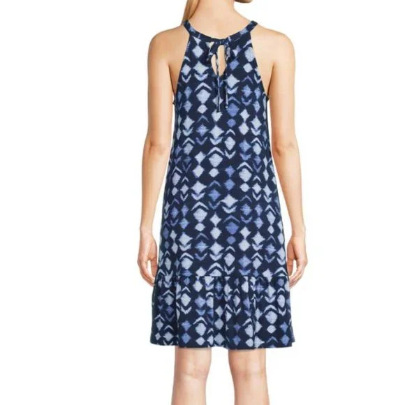 NWT Time and Tru Women's Printed Halter Dress, - Picture 6 of 8